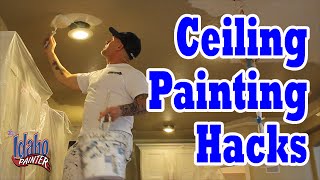 How to paint around ceiling lights. Simple painting hacks removing ...