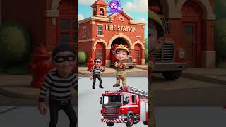 the criminal tricked the firefighters  #funny #animation #shorts #tungtungtungsahur
