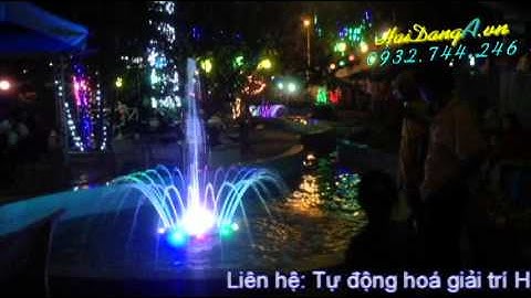 Đài phun nước nghệ thuật mini sân vườn cafe Nhà công tử Bạc Liêu