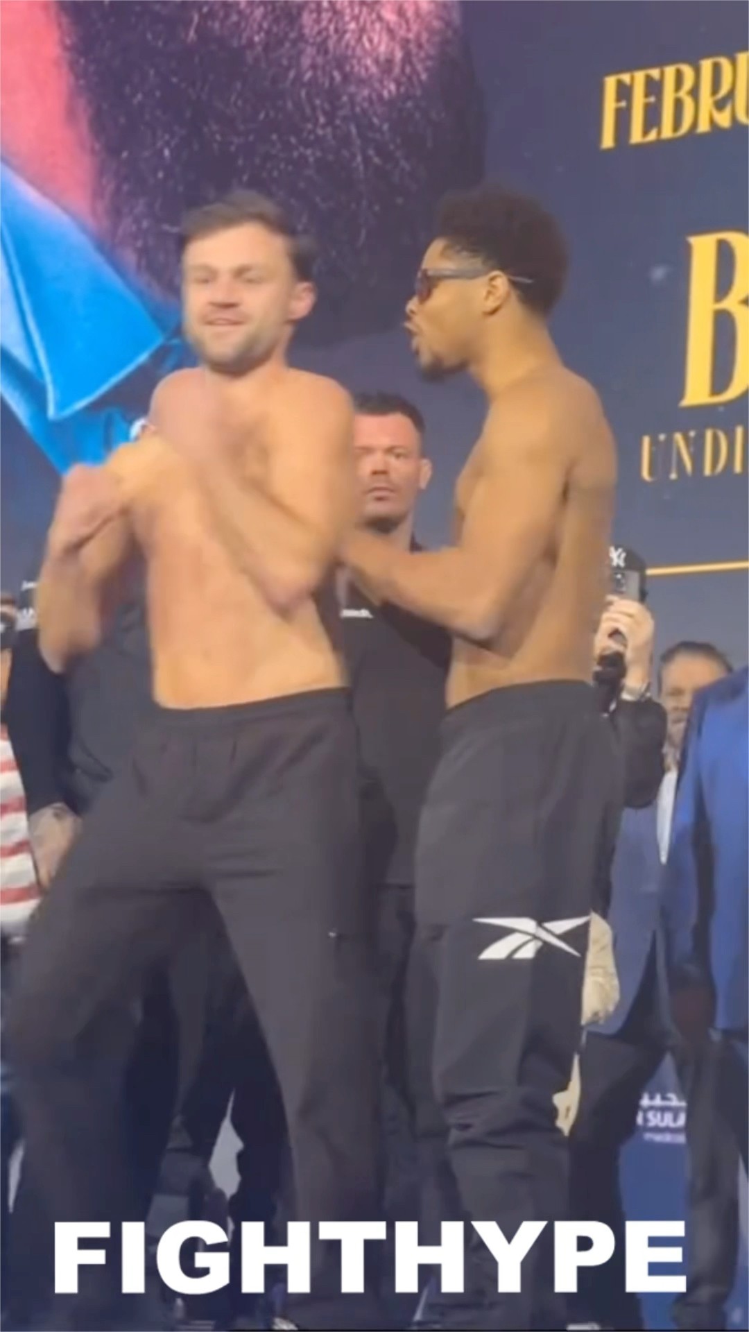 Shakur Stevenson TRIES TO PUNK Josh Padley; PUSHES \u0026 FLEXES on him during WEIGH-IN