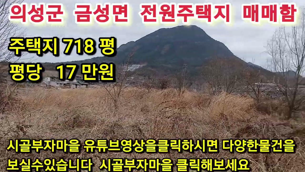 # 전원주택지 718평당17만원 #의성주택지#군위주택지#구미주택지#안동주택지#영천주택지#
