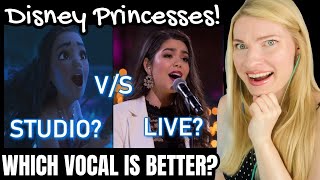 Vocal Coach Reacts: Disney Princesses Live VS Studio Vocals - ft Lea Salonga, Jodi Benson & More!