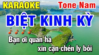 Video thumbnail of "Karaoke Biệt Kinh Kỳ | Nhạc Sống Tone Nam | Huỳnh Lê"