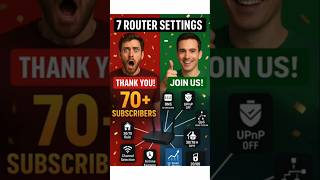 Famous 7 Router Settings That Got Me To 70+ Subscribers #shorts Net Worth