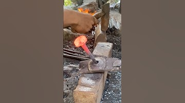 “Blacksmith Metal Forging – Shaping Hot Steel with Classic Techniques 🔨🔥🛠️”#metal#100kview