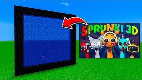 How to Make A Portal To The Sprunki 3D Dimension in Minecraft!