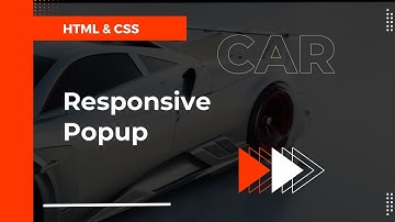 Responsive Popup Section | Building a Car Website from Scratch | HTML, CSS & Modern Styling