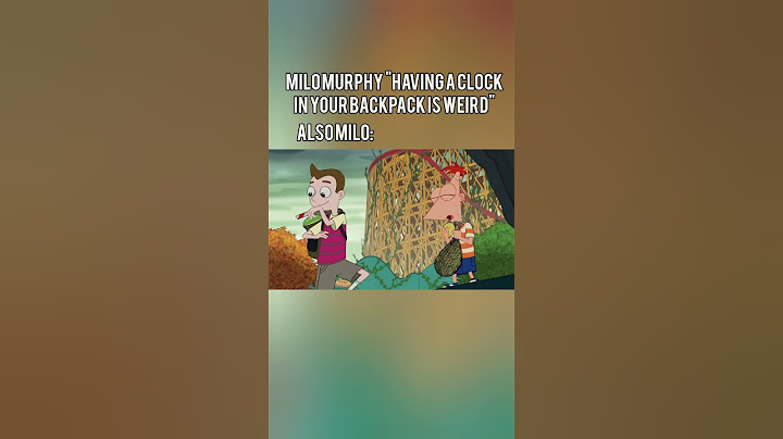 Milo Murphy's Law #backpack #cartoons He thinks keeping a clock in your backpack is weird huh...