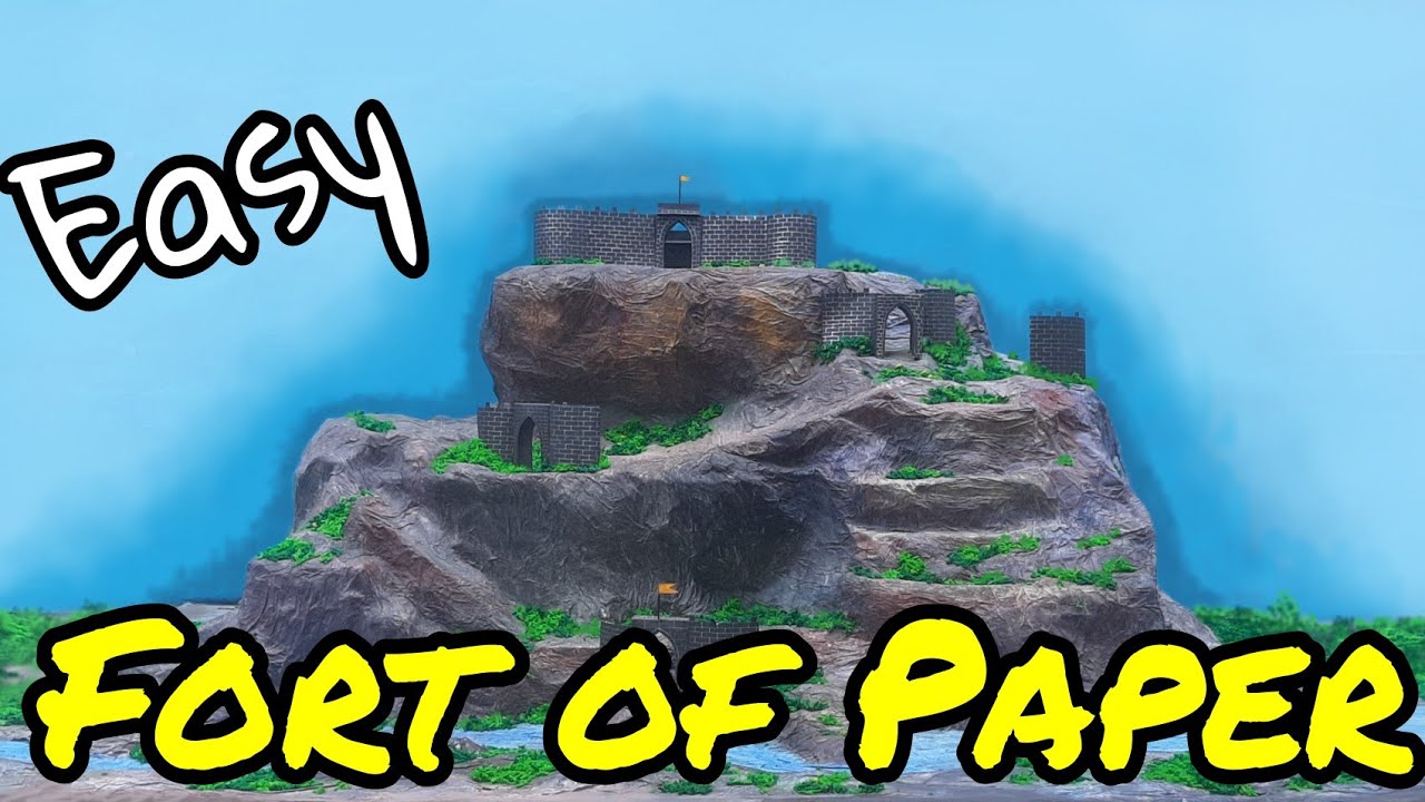 Paper Fort Activity कागदापासून दिवाळीचा किल्ला How to make fort with paper @ - YouTube
