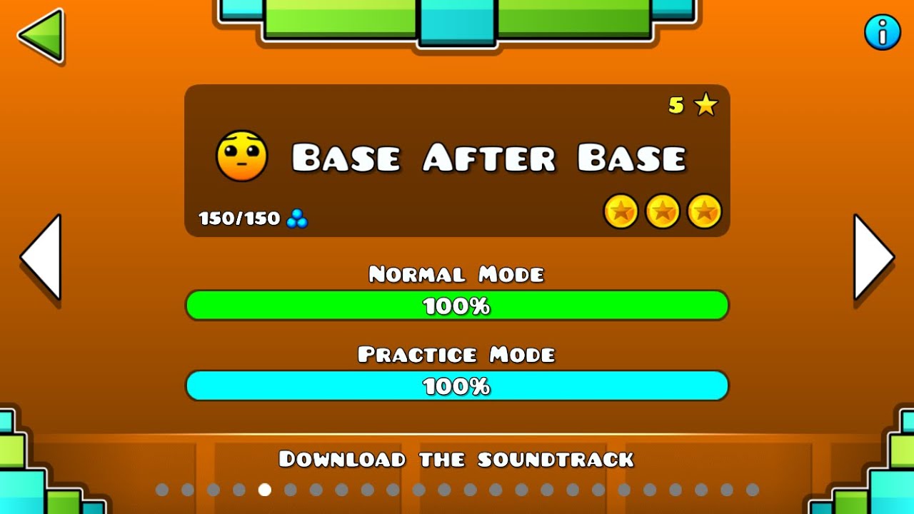 Geometry Dash Level 5: Base After Base All Coins - YouTube