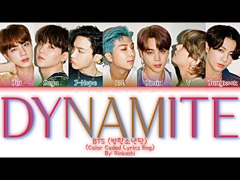 BTS (방탄소년단) - DYNAMITE Lyrics (Color Coded Lyrics Eng)