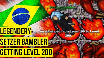 Tibia Retro - SETZER GAMBLER GETS LEVEL 200 (7.4 JULERA 2005)