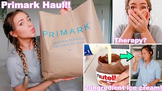 Primark Haul, Therapy and Testing 2 Ingredient Chocolate Ice Cream 