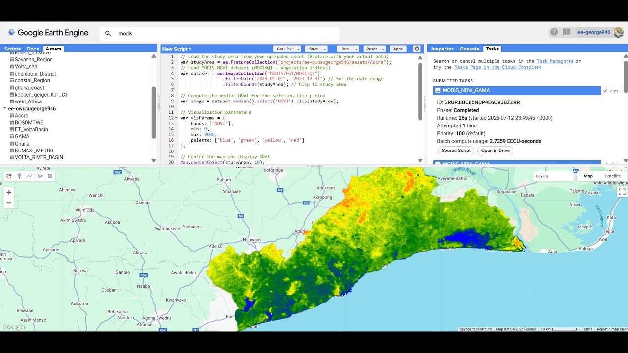 How to Export GeoTIFF Maps from Google Earth Engine to ArcMap (Step-by ...