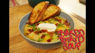 Baked potato soup #bacon #comfortfood #soupseason #easyrecipe #foodie
