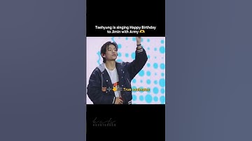 Taehyung is singing Happy Birthday to Jimin with Army 🫶#vminsoulmates #happyjiminday #jimtober