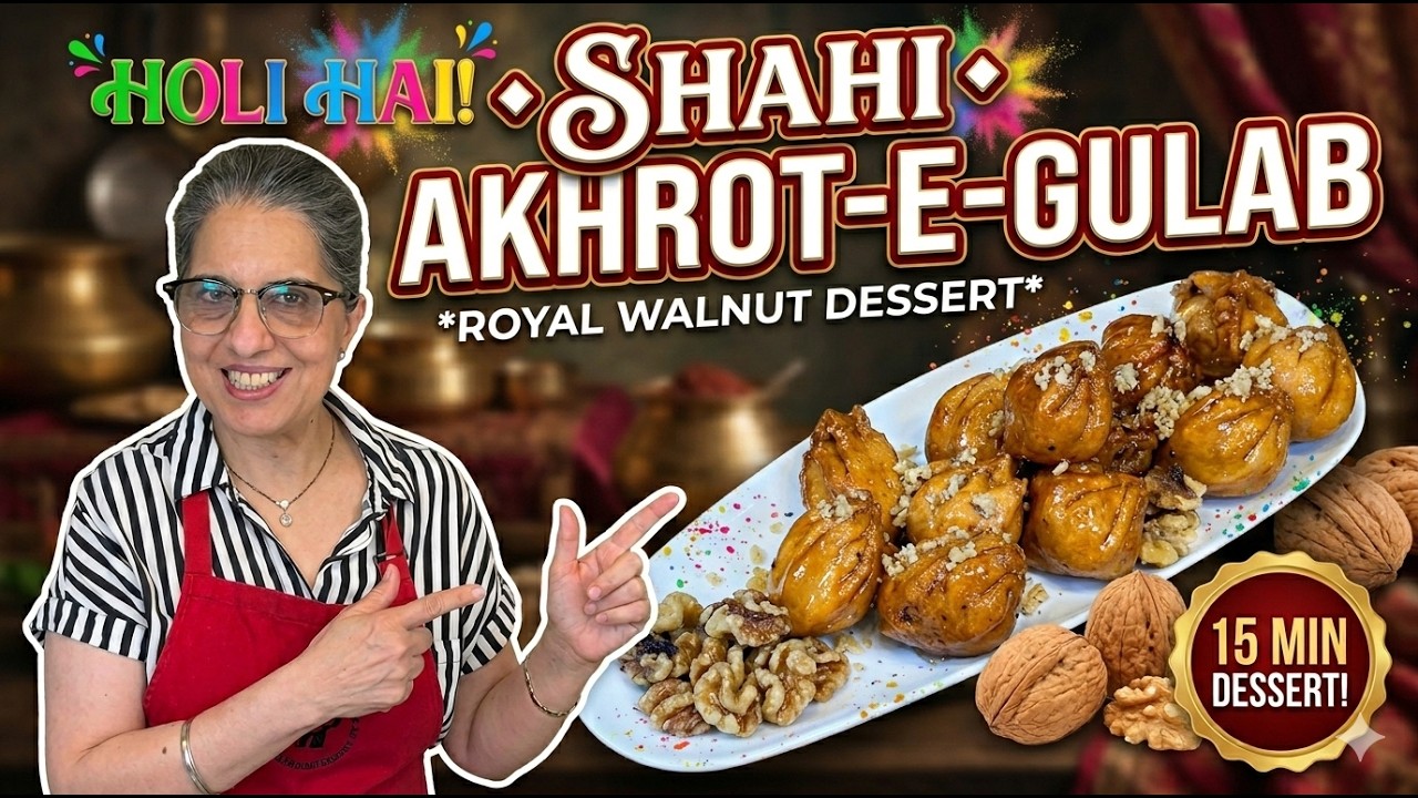 SHAHI AKHROT-E-GULAB: The Royal Walnut Dessert in 15 Minutes! Perfect for Holi!
