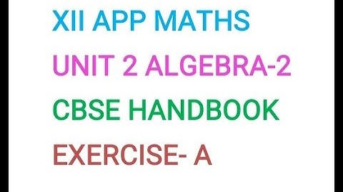 #appliedmathematics #cbseclass12 #cbsehandbook #matrices #matrix  XII APPLIED MATHS EX 2A VIDEO - 2