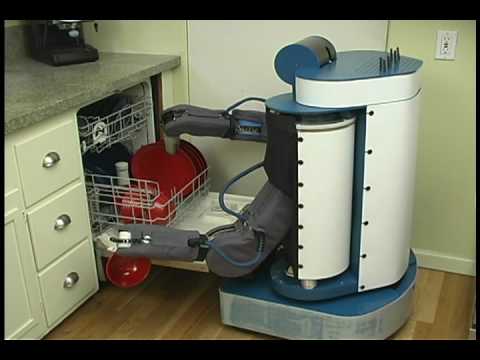 Robot Unloads a Dishwasher -