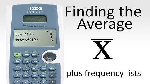 Statistics Average Mean on TI-30XS