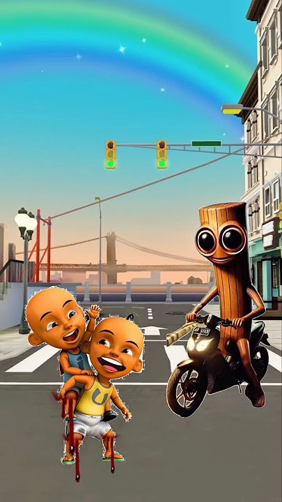 Upin ipin jatuh berdarah #animasi #kartun #short