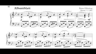 Rainer Effenberg: Albumblatt für Klavier [Score Video].