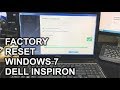 How to ║ Restore Reset a Dell Inspiron to Factory Settings ║ Windows 7