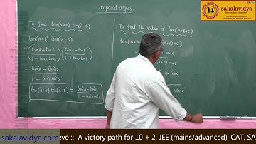 TRIGONOMETRY COMPOUND ANGLES PART   2