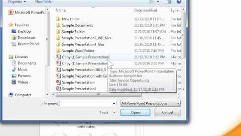 PowerPoint 2010 Create a Presentation Based on an Existing Presentation