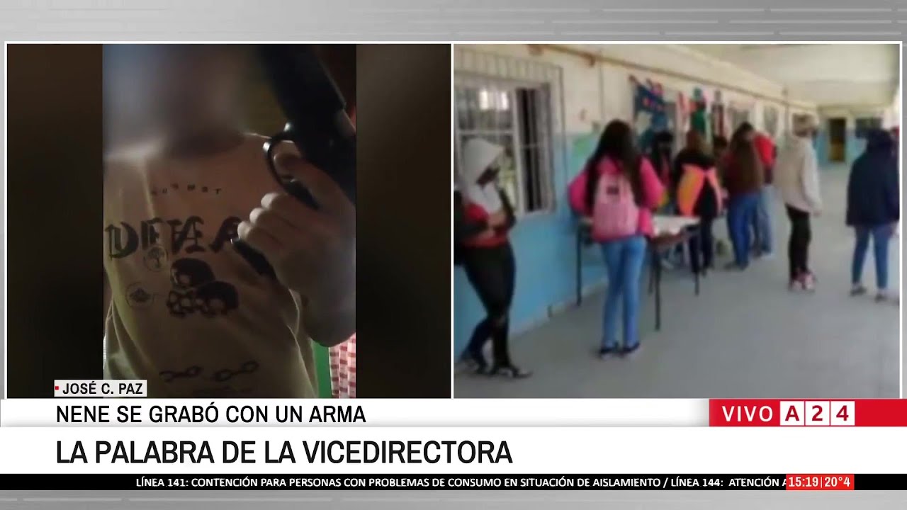 🚨 JOSÉ C. PAZ: UN MENOR SE GRABA CON ARMA Y GENERA PÁNICO EN UNA ESCUELA