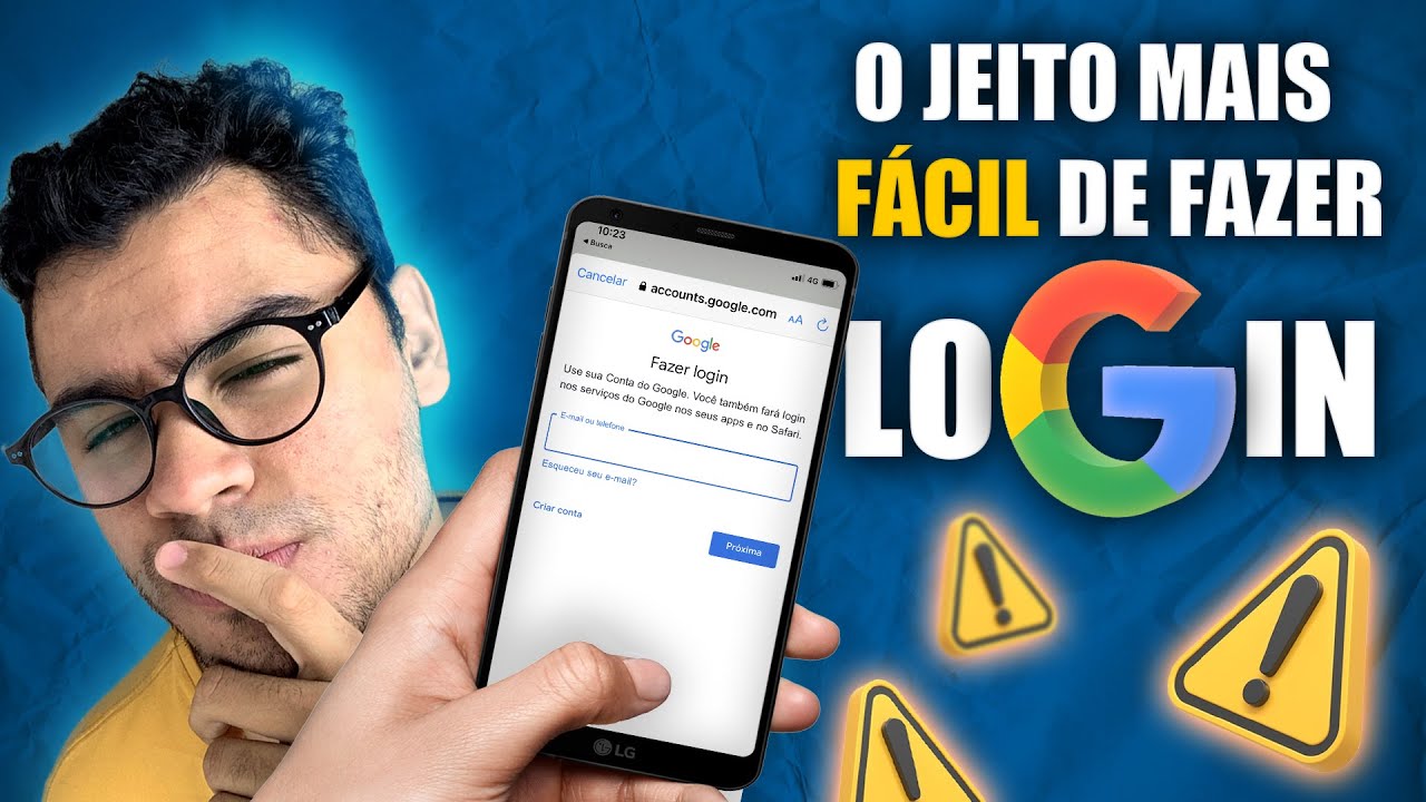 Como fazer login na conta do Google? (pelo celular ou computador)