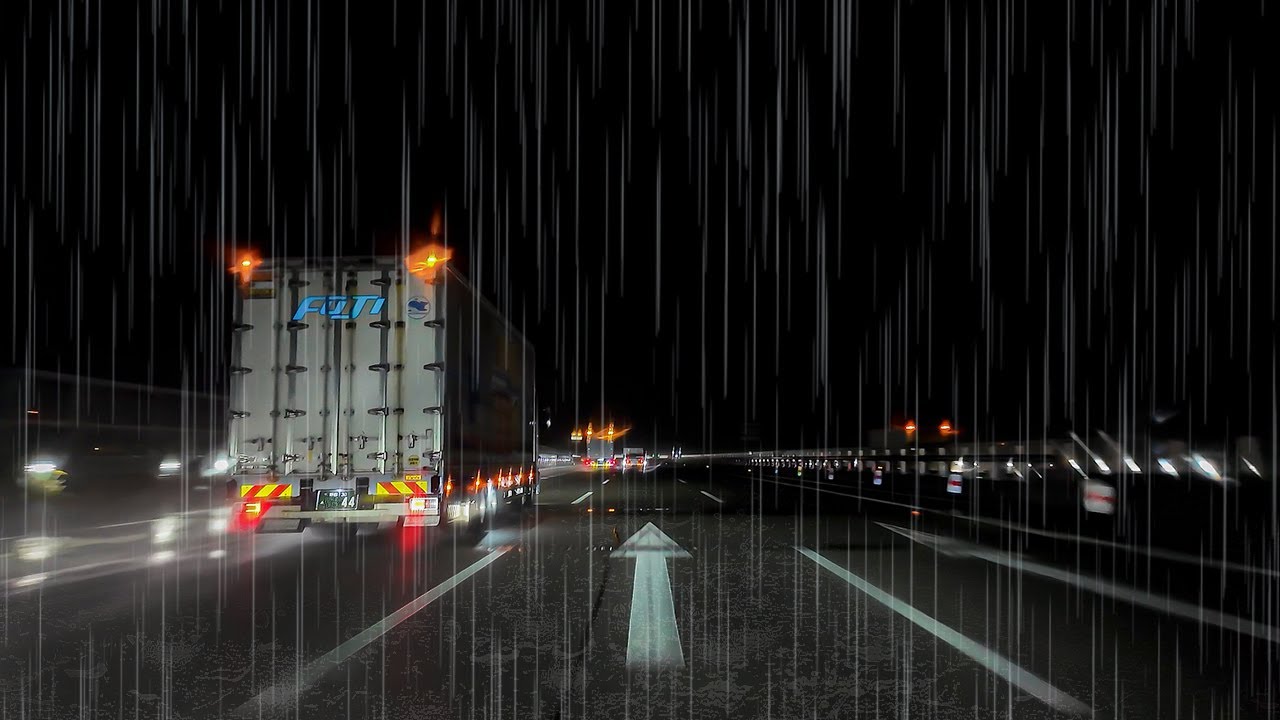 ☔️Heavy Rain Highway Drive💤Drift into Sleep (Real Footage, Not AI)