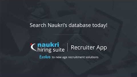 How to use Naukri recruiter app