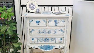 Como decorar un mueble de madera con decoupage y efecto decapado - YouTube