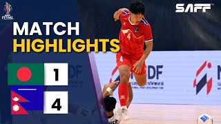 Bangladesh vs Nepal Futsal Highlights | Nepal Win 4–1 | SAFF Futsal Championship