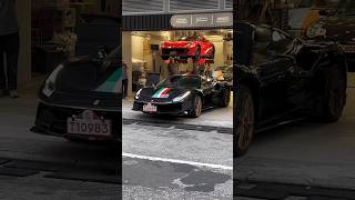 Rare Blue Carbon Ferrari 488 Pista 🇮🇹 Black Body + Tricolor Livery &amp; Gold Wheels. #car #short #audio