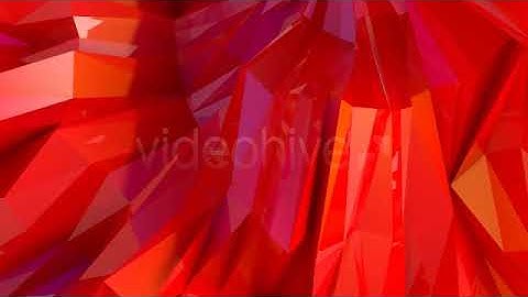 Looped Low Poly Red Background - motion graphics video