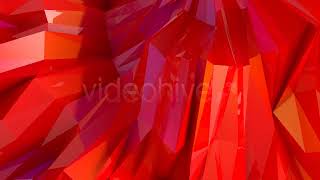 Looped Low Poly Red Background - motion graphics video