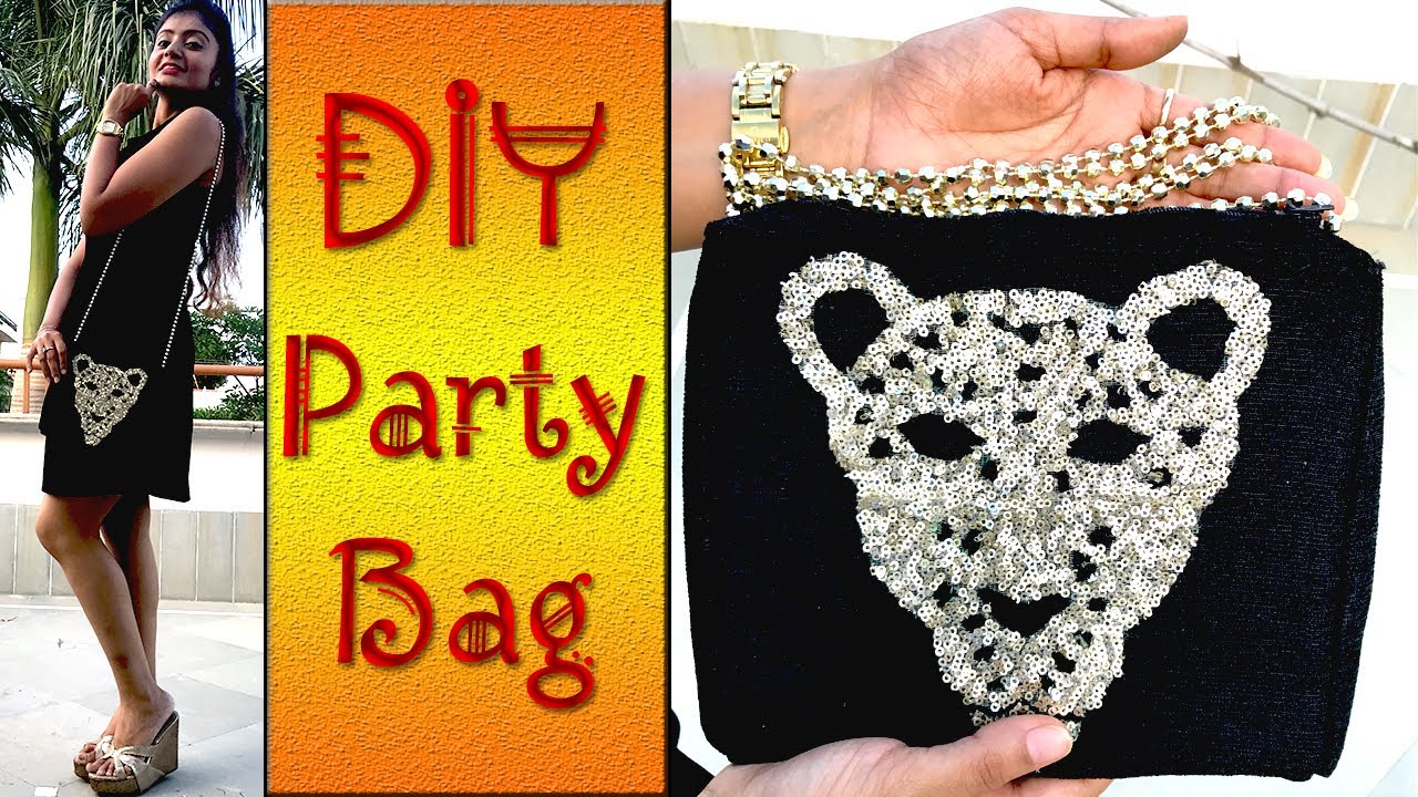 DIY Party Bag Make Shoulder Bag for your Party DIY Panther Shoulder