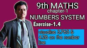 Representing  numbers on the number line 9th std Visualise 3.765 & 4.2626..