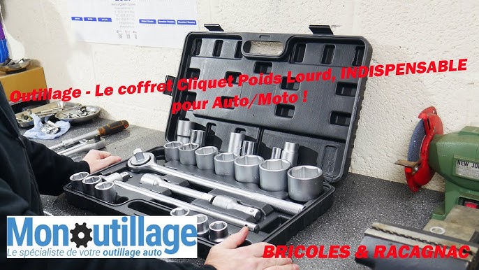 COFFRET DOUILLES ET ACESSOIRES POIDS LOURDS 3/4 6 PANS 22 A 50