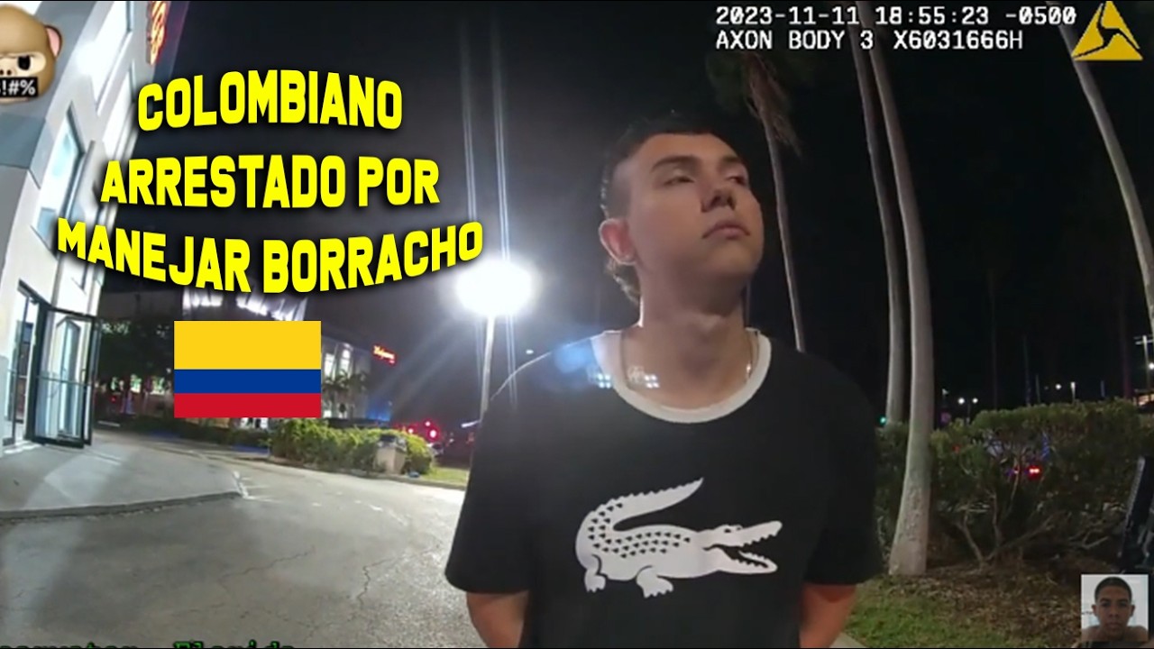 Colombiano Es Arrestado Por Manejar Borracho y Drogado #crimen #bodycam