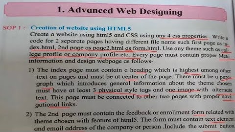 SOP1|IT board practical|Advanced Web Designing|Chapter 1|Class 12|SYJC|HSC|Information technology