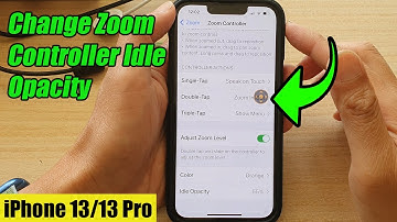 iPhone 13/13 Pro: How to Change Zoom Controller Idle Opacity/Transparency
