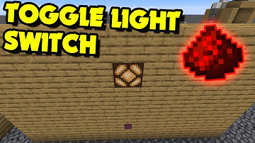 How to do a TOGGLE Light Switch in Minecraft | Using T Flip-Flop (Minecraft Redstone Tutorial)