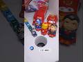 Big Spiderman and all Marvel push captain America into pit #spiderman #marvel #cars #shorts