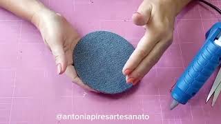 DIY Ideia com CD Velho e JEANS