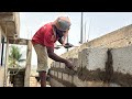 Building in ghana  fence wall 2 final block laying  estimates full cost