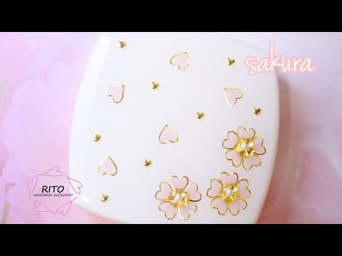 100均材料で簡単♪ふわっと可愛らしい桜のコンパクトミラーの作り方