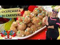 STRUFFOLI -CICERCHIATA -PIGNOLATA DI CARNEVALE CON GLASSA-DOLCI FRITTI  DI CARNEVALE